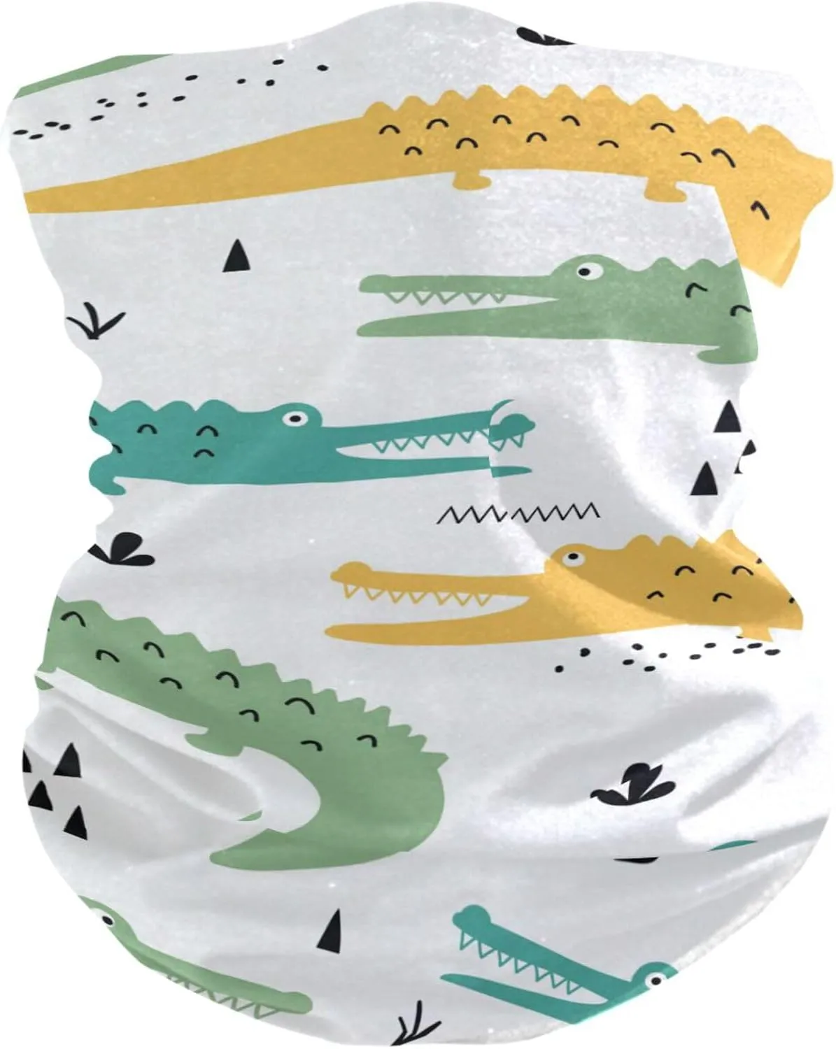 susiyo Bandana Face Mask Cute Crocodile Pattern Neck Gaiter UV Sun Protection Face Scarf for Outdoor Running