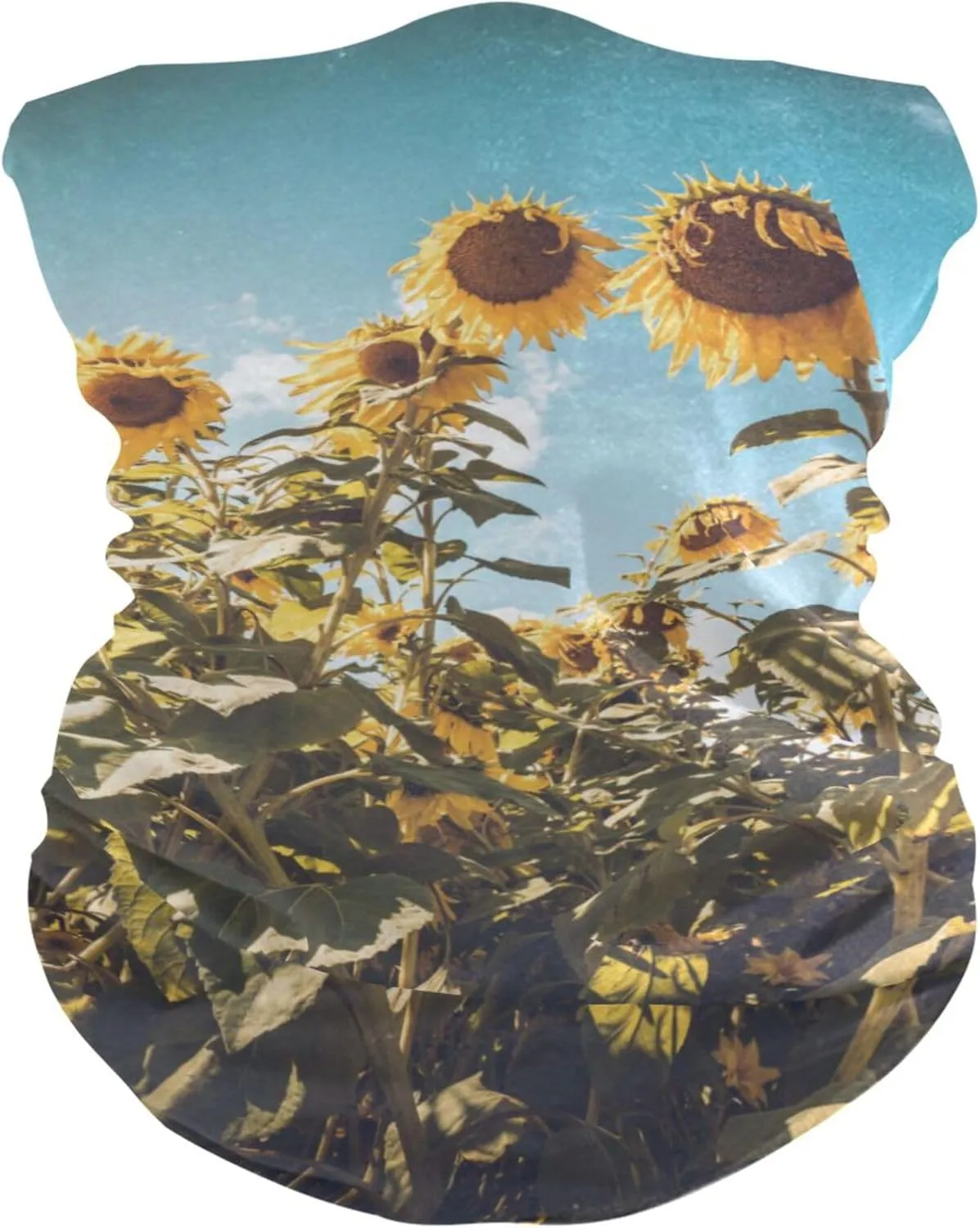 susiyo Bandana Face Mask Vintage Sunflowers in A Field Neck Gaiter UV Sun Protection Face Scarf for Outdoor Running