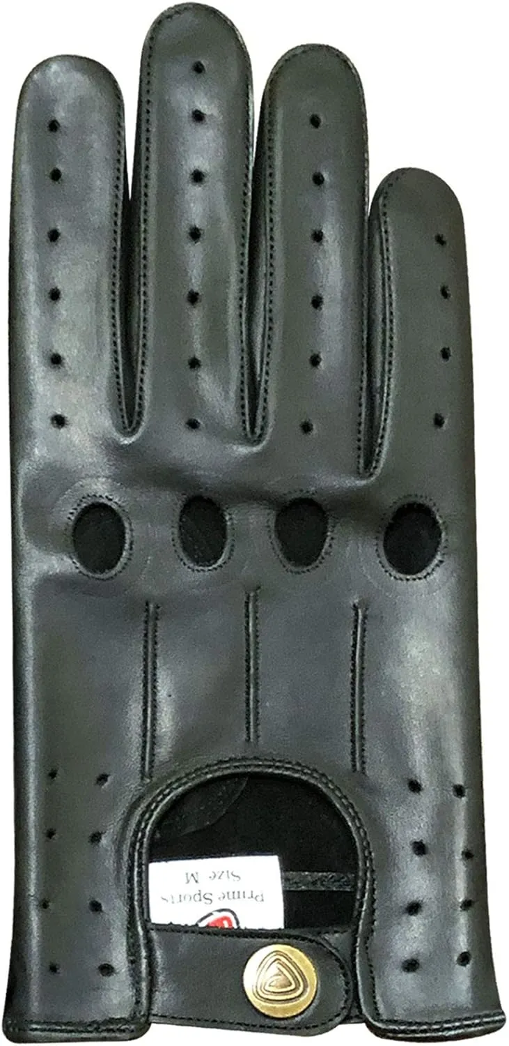 Ultimate Mens Real Soft Premium and Comfortable Cow Hide Nappa Leather Slim Fit Retro Style Classic Dress Fashion Driving Gloves 507 Black