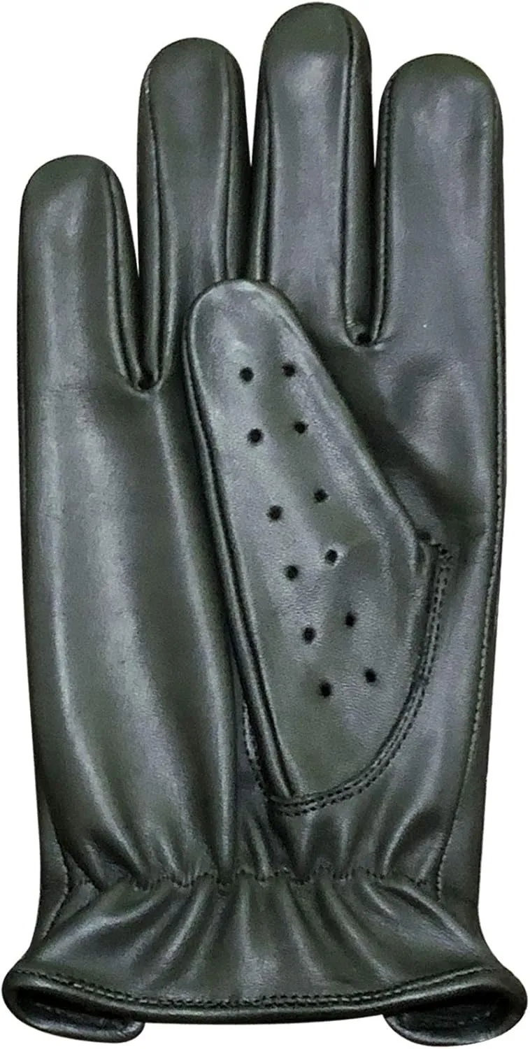 Ultimate Mens Real Soft Premium and Comfortable Cow Hide Nappa Leather Slim Fit Retro Style Classic Dress Fashion Driving Gloves 507 Black