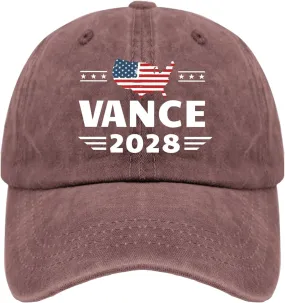 Vance 2028 Cap Women's Hats & Caps Mens Hat Gifts for Men Workout Caps