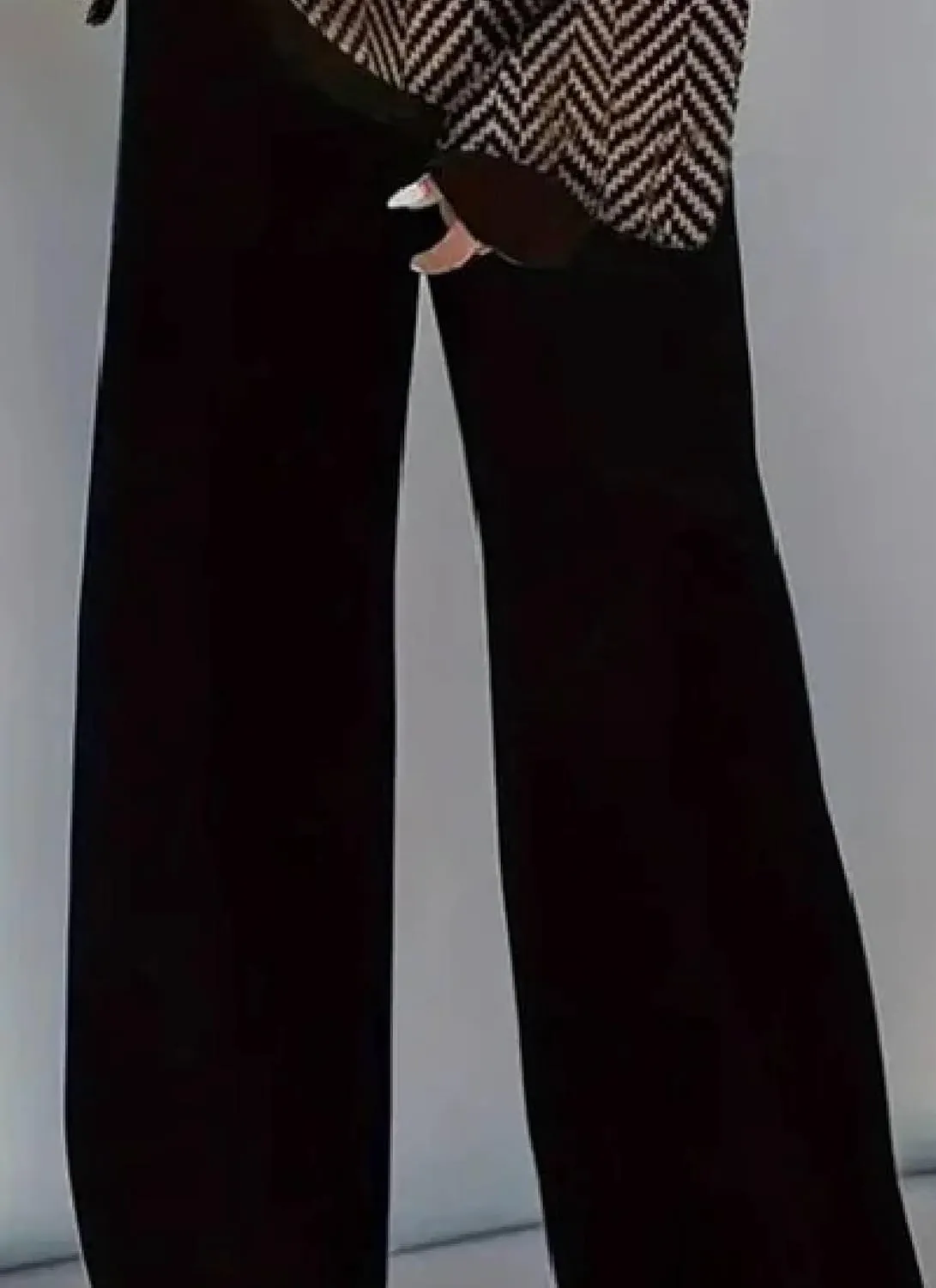 Women's Herringbone Cold Shoulder Sweater with Wide Leg Pants Set Casual Long Sleeve Two Piece Set Spring Lounge Sets