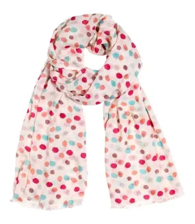 Women's Pretty Colorful Rainbow Polka Dots Scarf / Shawl / Wrap