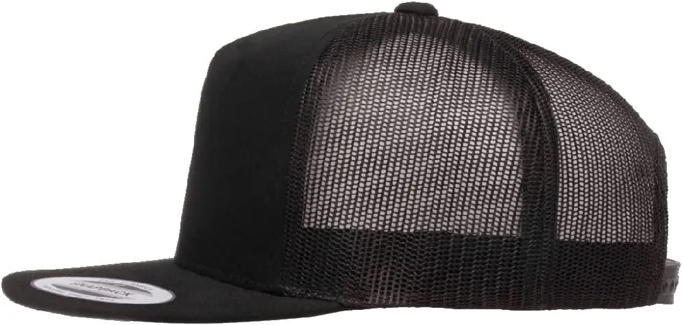 Yupoong 6006 Classic Five Panel Trucker Cap Bundle with THP Hat & Clothing Brush
