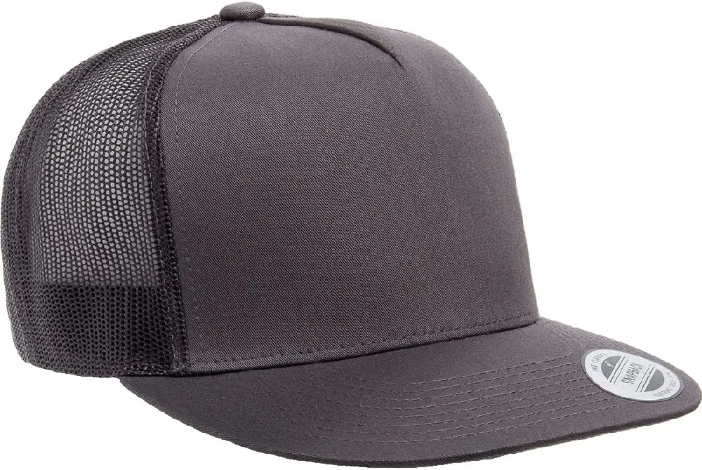 Yupoong 6006 Classic Five Panel Trucker Cap Bundle with THP Hat & Clothing Brush
