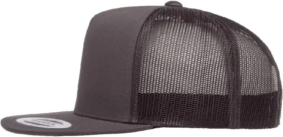 Yupoong 6006 Classic Five Panel Trucker Cap Bundle with THP Hat & Clothing Brush