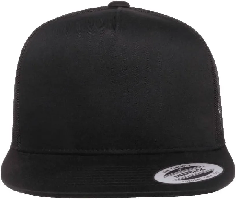 Yupoong 6006 Classic Five Panel Trucker Cap Bundle with THP Hat & Clothing Brush