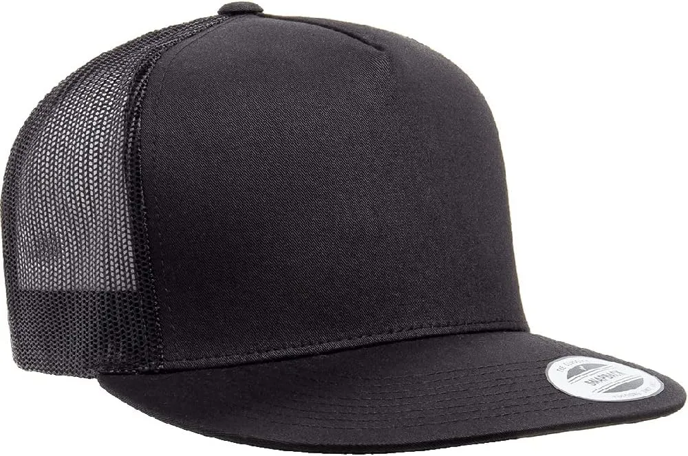 Yupoong 6006 Classic Five Panel Trucker Cap Bundle with THP Hat & Clothing Brush