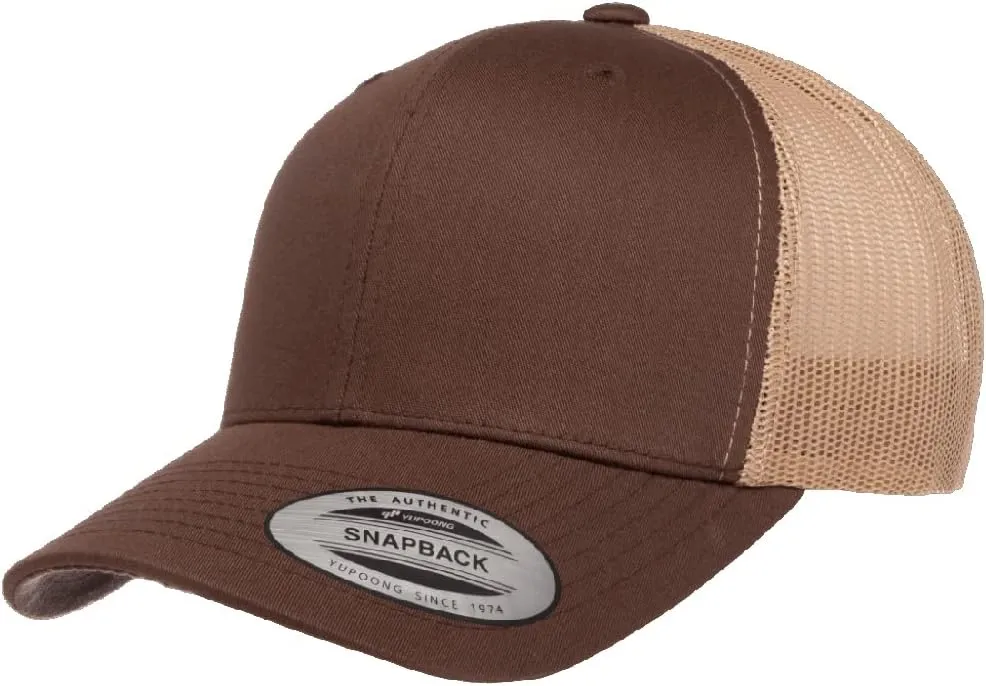 Yupoong Classic Premium Mesh 6 Panel Retro Trucker Cap | Mid Profile Snapback | OSFA | Bulk Pack Available